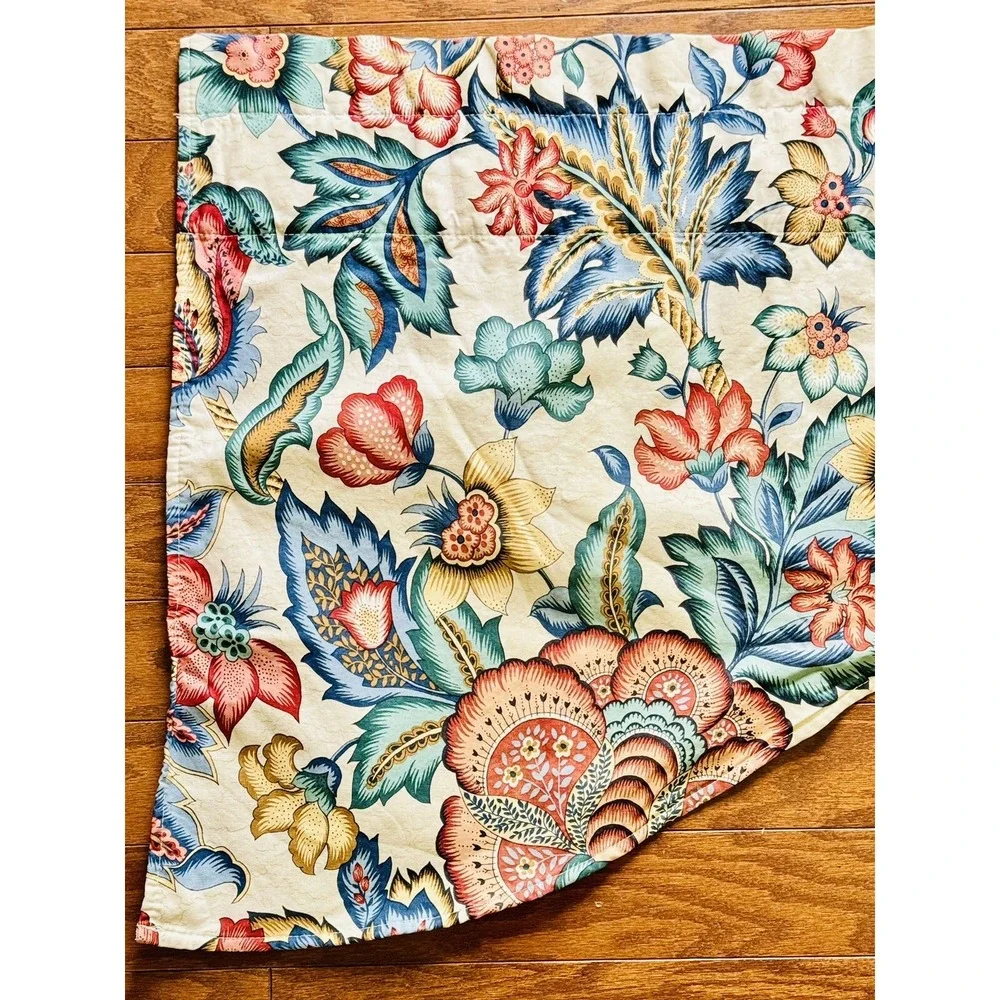 Vintage Waverly Home Fashions Floral Sweet Blue Violets Scalloped‎ Valance
